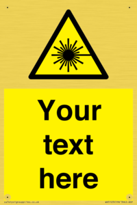 Custom Laser Hazard Sign